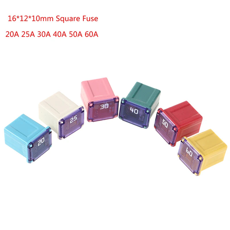 Square Car Fuse 20A–50A Waterproof Automotive Fuse Box Automotive Car Fuse Peaceful Pleasures Health and Wellness