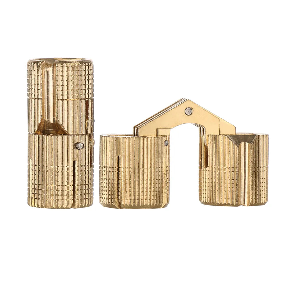 Invisible Cylindrical Brass Hinge | Concealed Cabinet Door Hinge