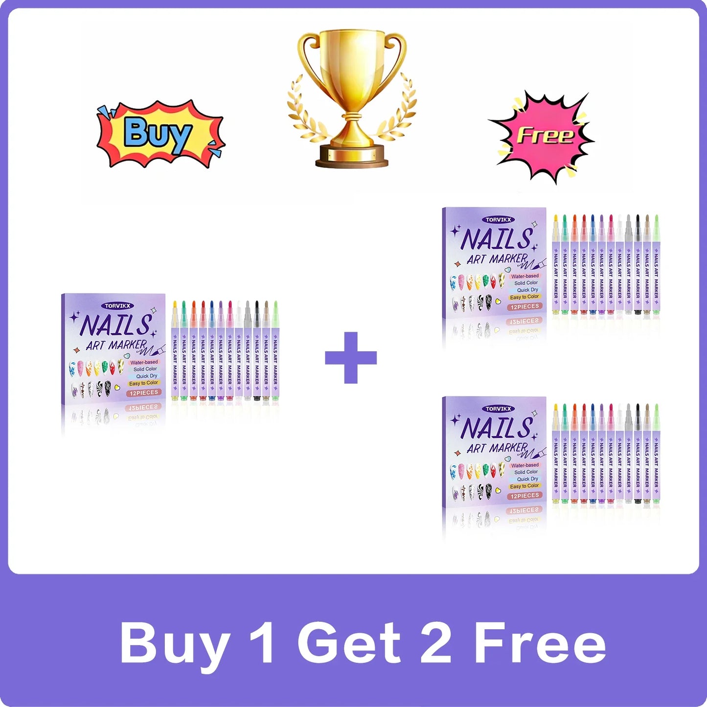 Nail Art Pen – Fine Tip, Waterproof, Quick Dry DIY Marker