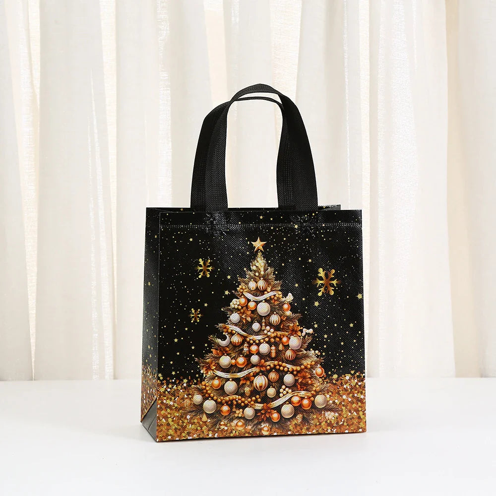 Christmas Non-Woven Gift Bag | Snowman & Xmas Tree Tote