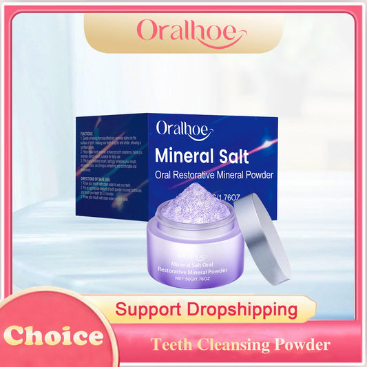 Teeth Cleansing Purple Powder Bleach Yellow Stain Brightening Strengthen Dental Protect Gums Fresh Breath Teeth Whitening Powder Peaceful Pleasures Health and Wellness