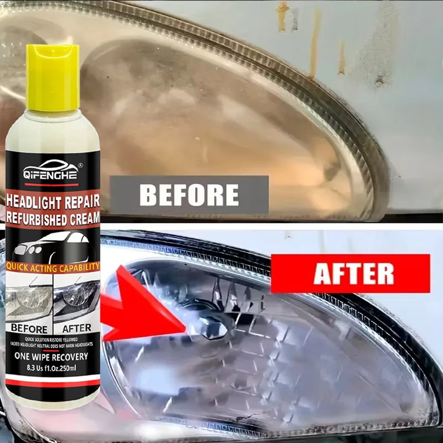 Headlight Restoration Kit – Anti-Yellowing UV Protective Coating