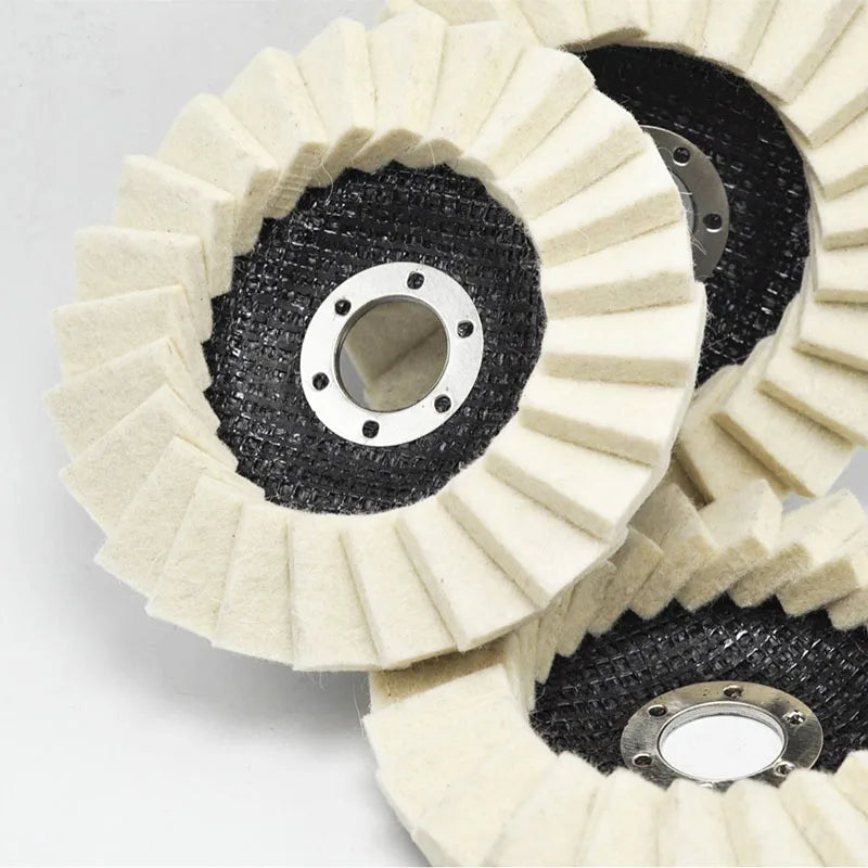 115 Wool Felt Polishing Pad Sturdy Angle Grinder Louver Disc Metal