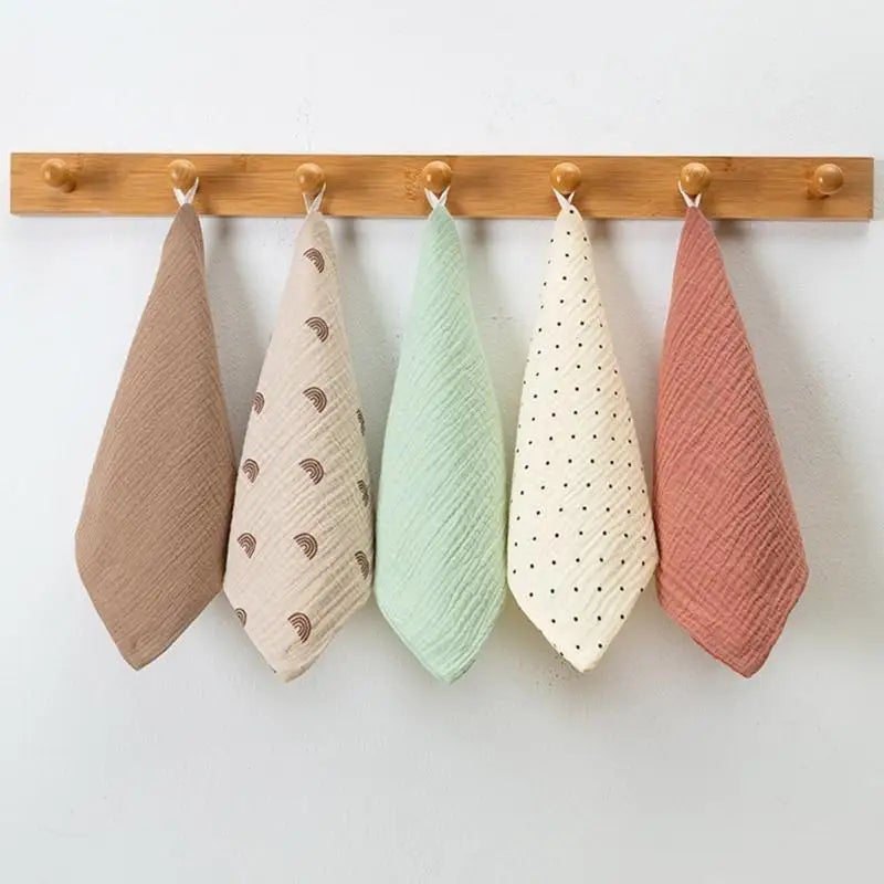Soft Cotton Baby Washcloths – Absorbent Drool Bibs & Face Cloths