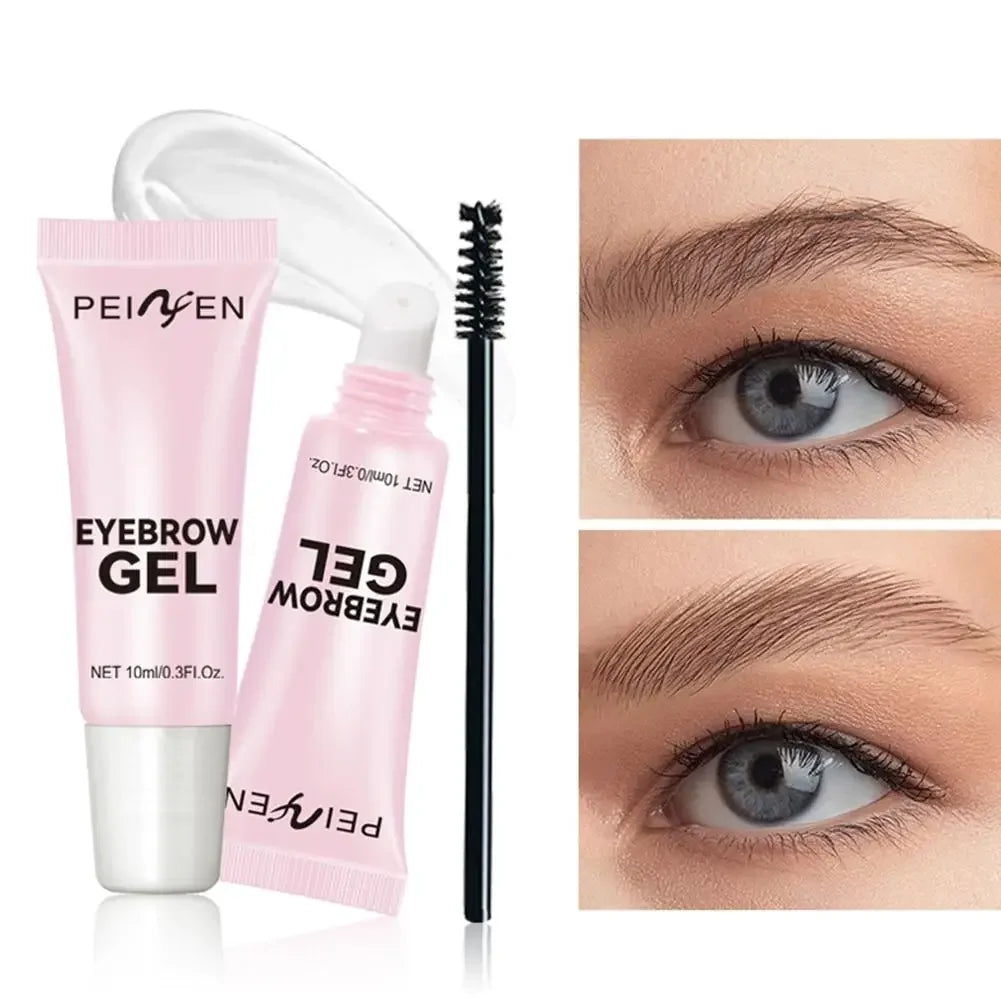 10ml Eyebrow Setting Gel Clear Brow Gel with brush Shapes and Sculpts, Waterproof Sweat-Proof Non-Sticky Formula Eye Makeup Peaceful Pleasures Health and Wellness