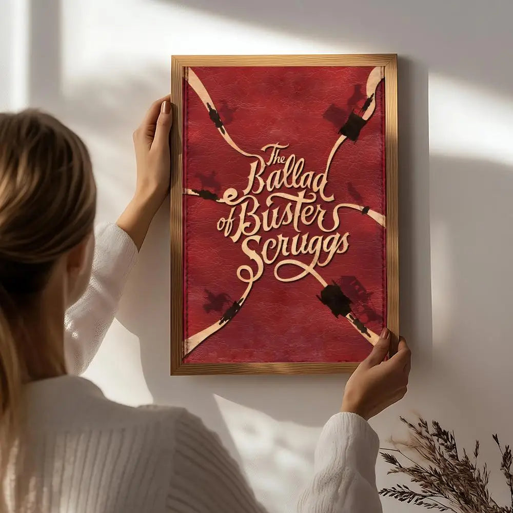 Movie T-The Ballad of Buster Scruggs Poster HD Self Adhesive Waterproof Wall Art Ideal for Home Office Dorm Bedroom Great Gift Peaceful Pleasures Health and Wellness White6 21X30cmNoframe