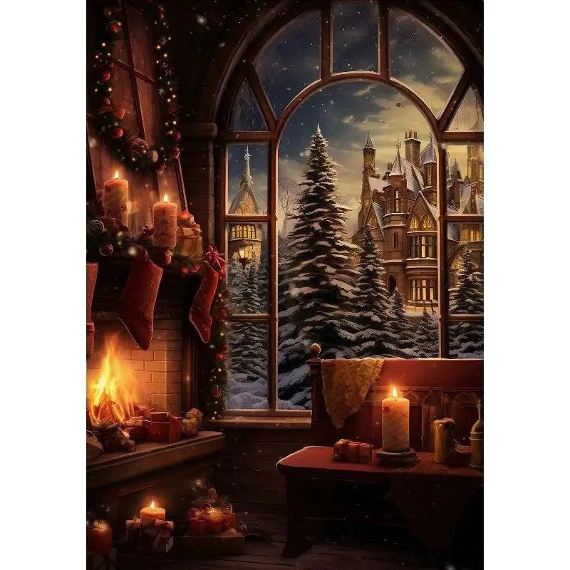 Magical Wizard Castle Canvas Wall Art | Fantasy Witchcraft Poster Canvas Wall Art Peaceful Pleasures Health and Wellness 6 50x70cm Unframed