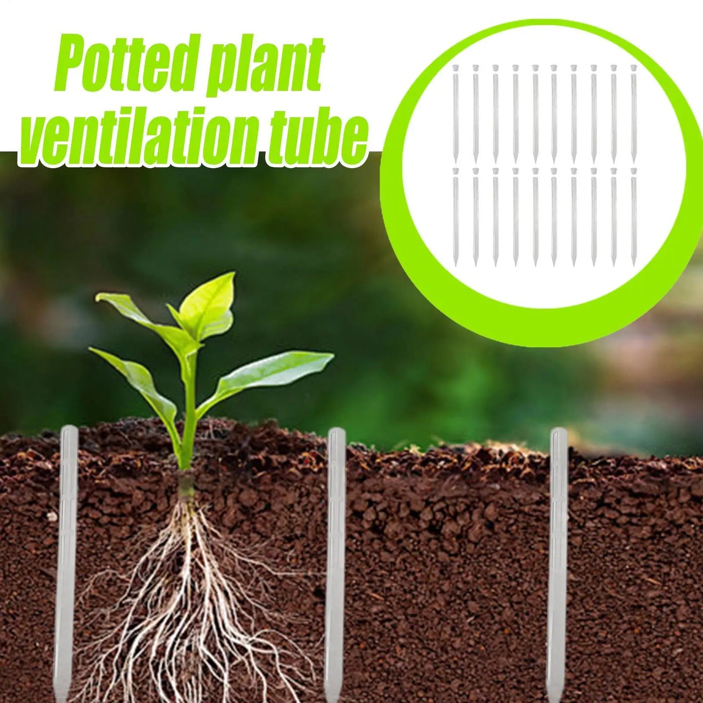 20-Piece Plant Soil Aerator Sticks | Prevent Overwatering 9.8"