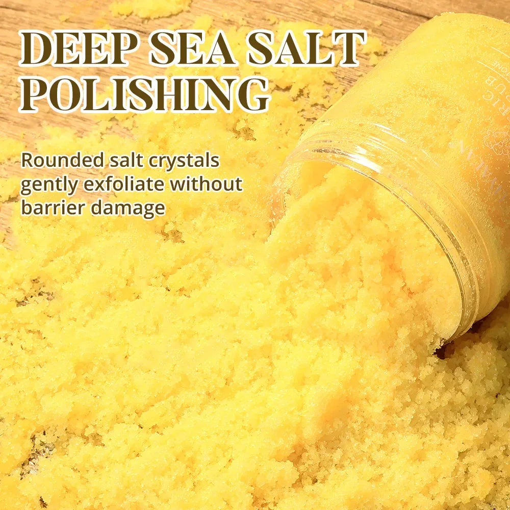 Turmeric Sea Salt Body Scrub – Exfoliating Golden Glow Polish Peaceful Pleasures Health and Wellness