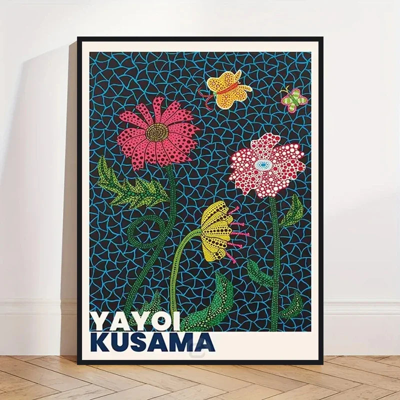 Yayoi Kusama Abstract Pumpkin Canvas Wall Art Print | Unframed