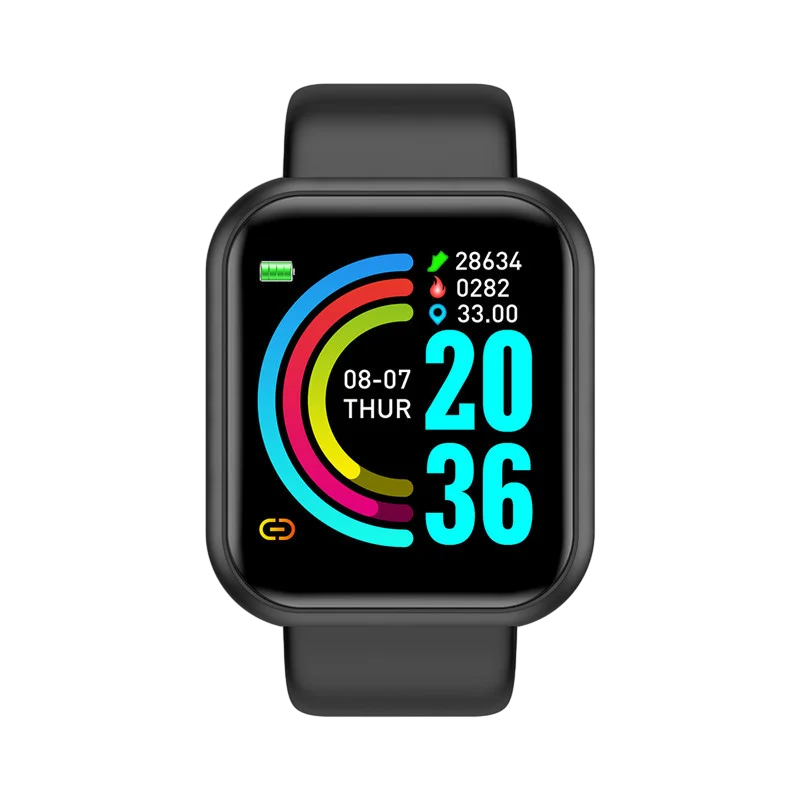 Y68 Smart Fitness Bracelet – Heart Rate, Steps & Music Control