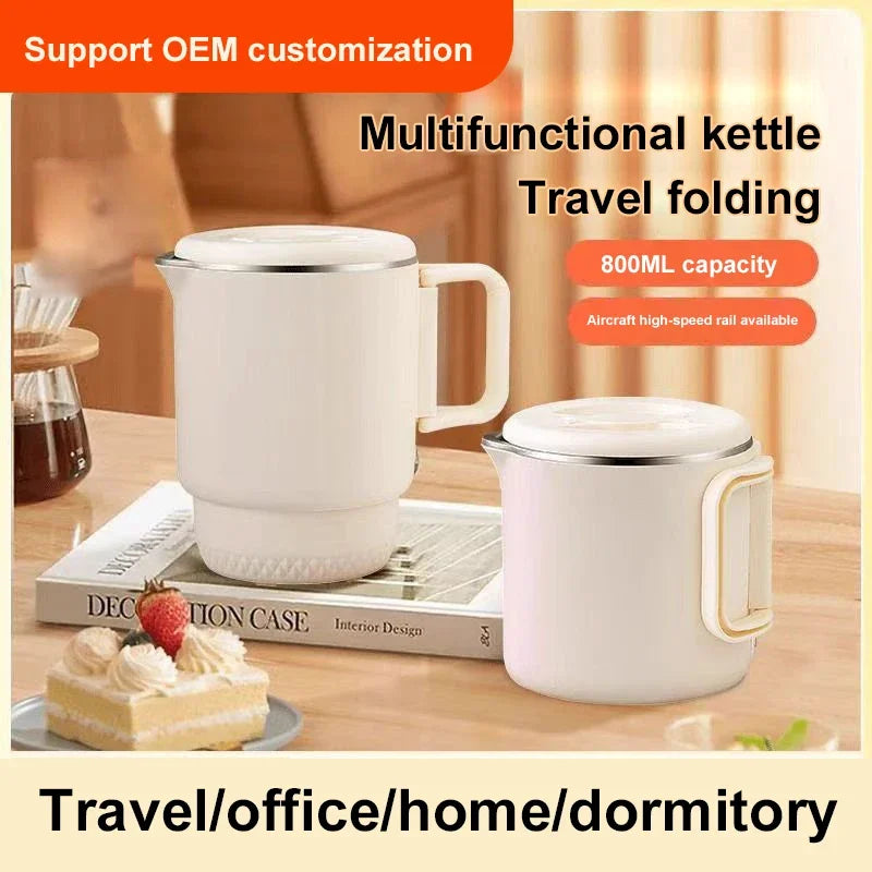 URGGU Folding Travel Electric Kettle | 304 Steel 0.8L 600W