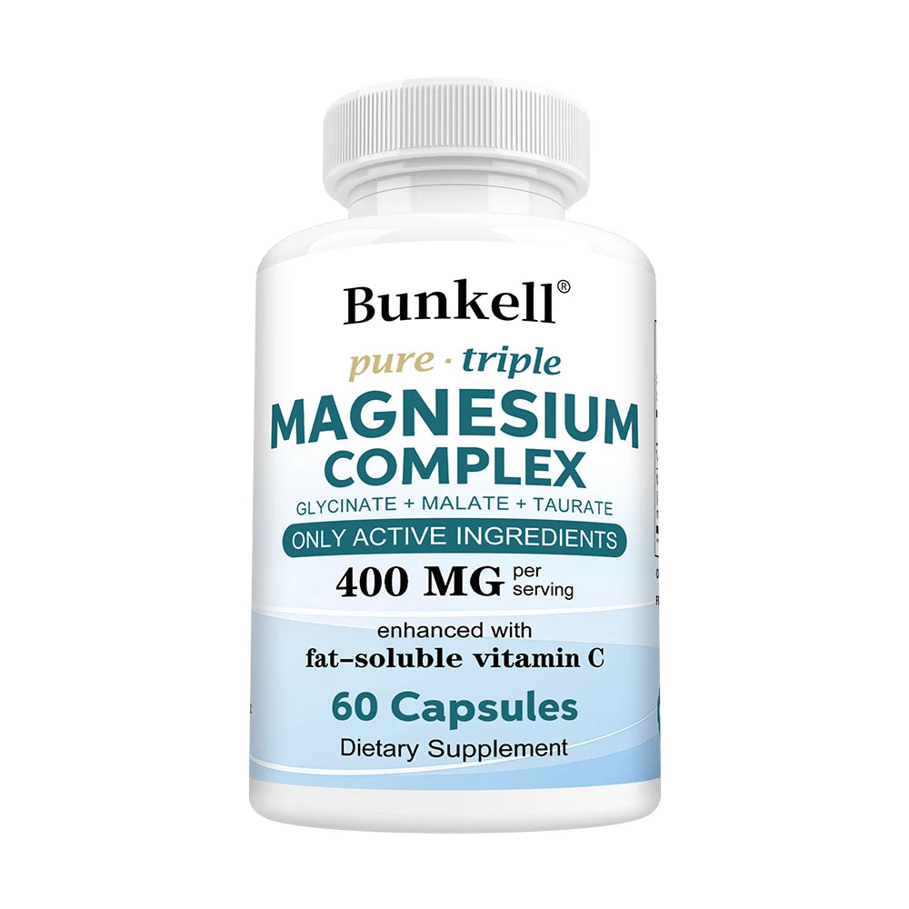Magnesium Complex - L-Threonate, Glycinate & Malate - Brain, Sleep, Memory, Muscle & Bone Support, Stress & Anxiety Relief Peaceful Pleasures Health and Wellness 60 count-1 bottle