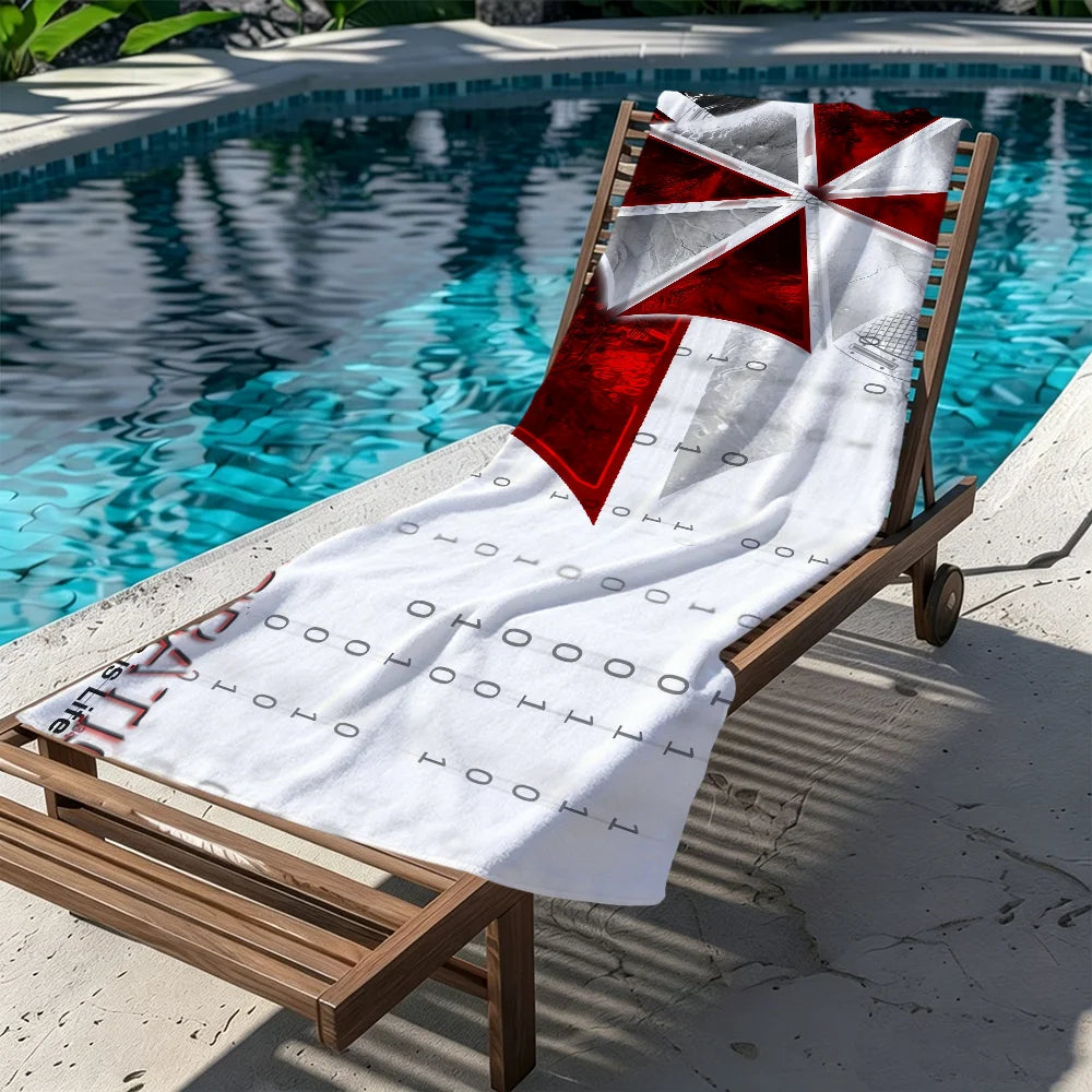 Resident Evil Quick-Dry Beach Towel | Soft Microfiber Pool Towel Quick-Dry Beach Towel Peaceful Pleasures Health and Wellness