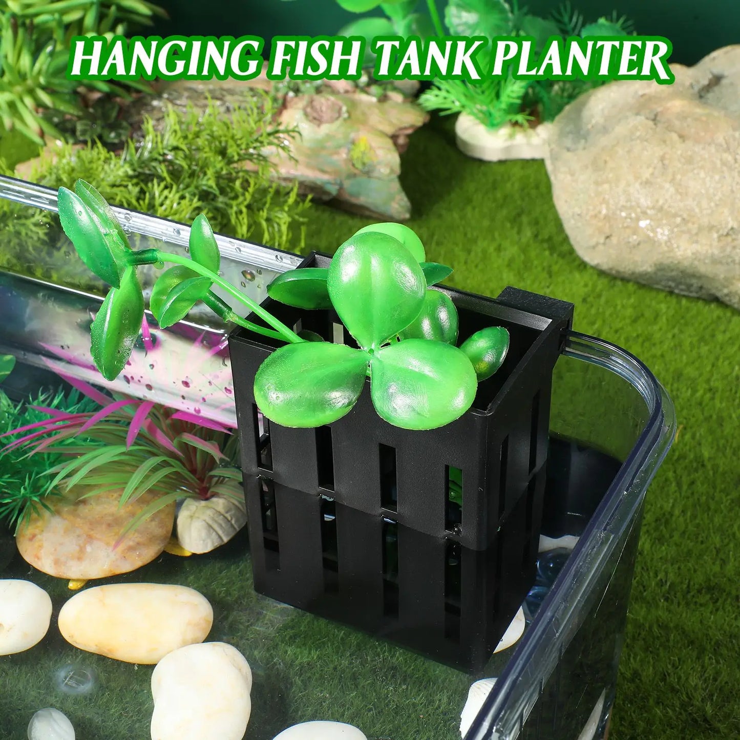 10-Pack Aquarium Hanging Plant Baskets | Fish Tank Planter Pots