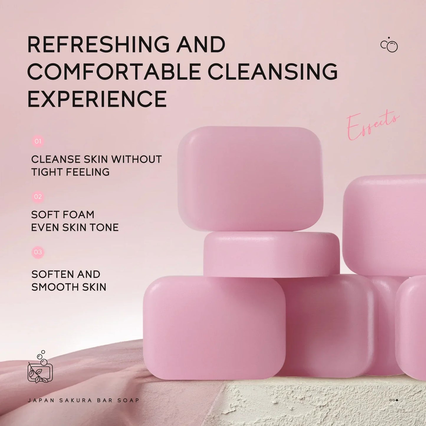 LAIKOU Sakura Whitening Soap – Acne & Dark Spot Cleanser 90g