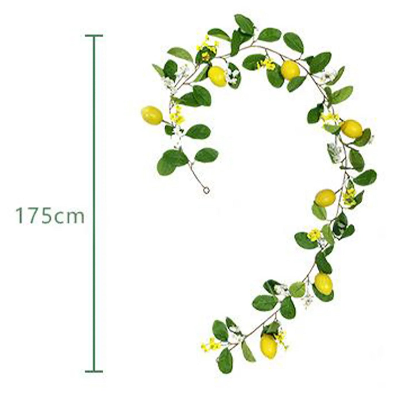 Artificial Lemon Garland Hanging Rattan Fake Eucalyptus Leaves Front
