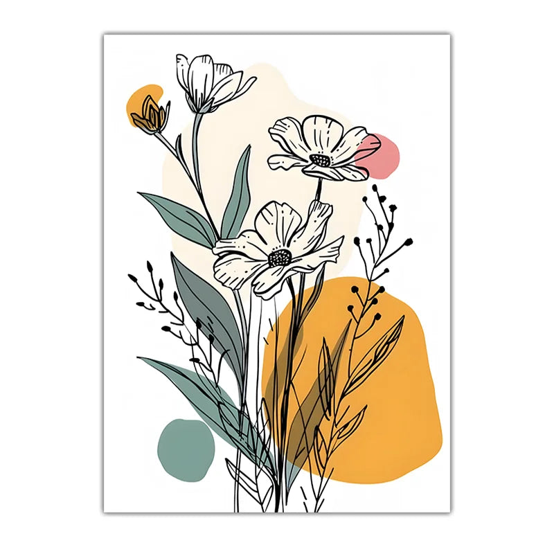Boho Floral Canvas Wall Art | Minimalist Botanical Print Canvas Wall Art Print Peaceful Pleasures Health and Wellness 03 20x25cm No Frame China Mainland