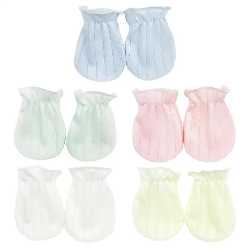 Infant Scratch Prevention Cotton Mittens – Baby Gloves 0–12M