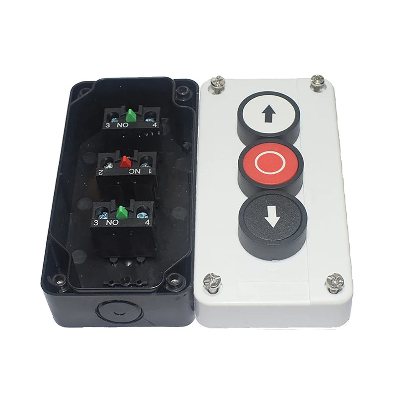 New 1pc Emergency Stop Industrial Control Button Box With Arrow Symbol CNC Start Stop Self Sealing Waterproof Button Switch Peaceful Pleasures Health and Wellness