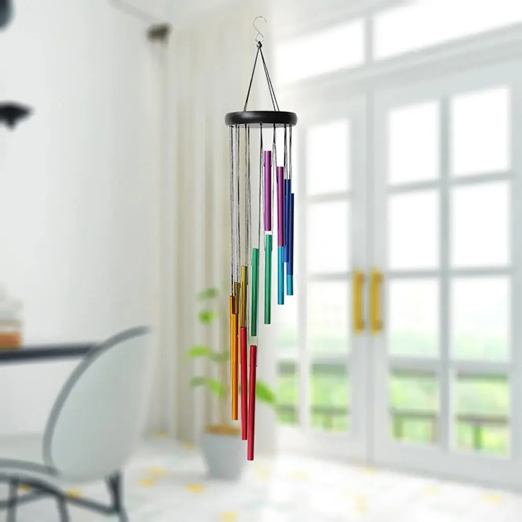 Beautiful and Soothing Musical Wind Chime with 12 Tubes and Bells - Perfect for Relaxation and Meditation Peaceful Pleasures Health and Wellness