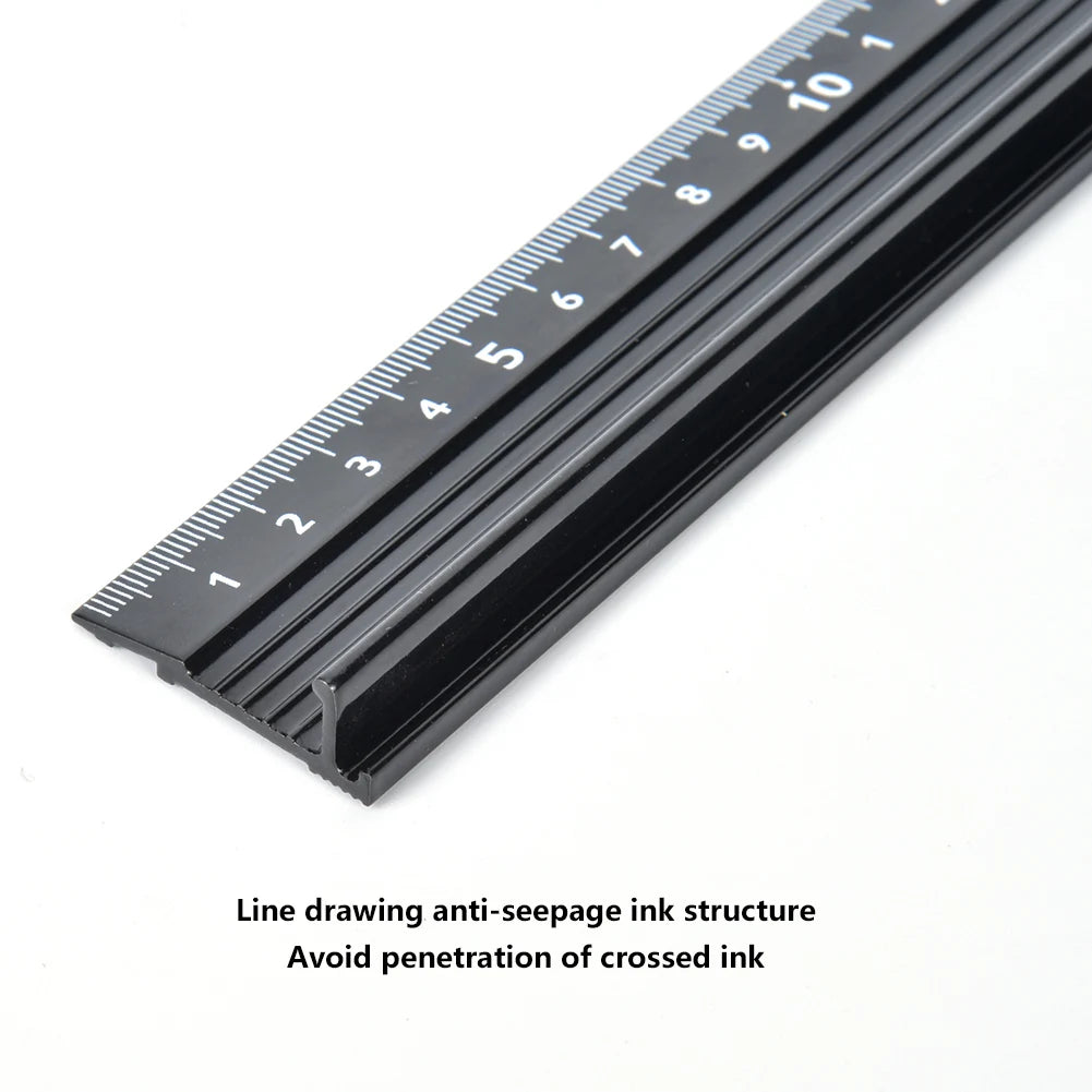 Cutting Ruler L Type Aluminum Alloy Measuring Tool Hardware Accessory for Length Measurement Cutting Ruler Measuring Tool Ruler Peaceful Pleasures Health and Wellness