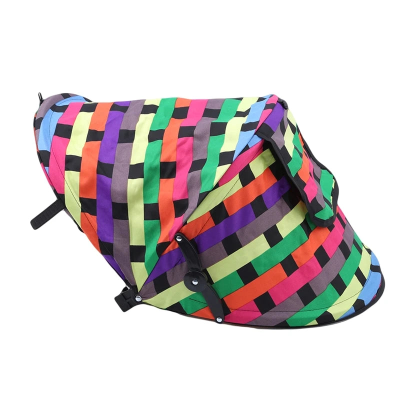 Baby Stroller Sunshield Shade Protection Hood Canopy Cover Prams Stroller Accessories Visor Sitting and Lying Shade Peaceful Pleasures Health and Wellness Colorful 2
