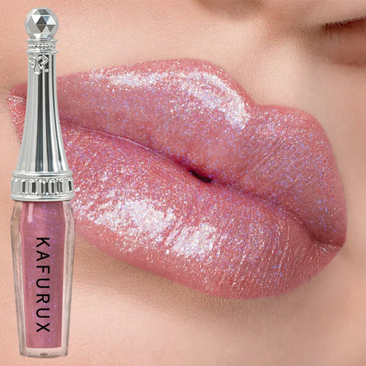 KAFURUX 6-Color Glitter Lip Gloss – Shimmer Pearlescent Set Glitter Lip Gloss Set Oasis Select