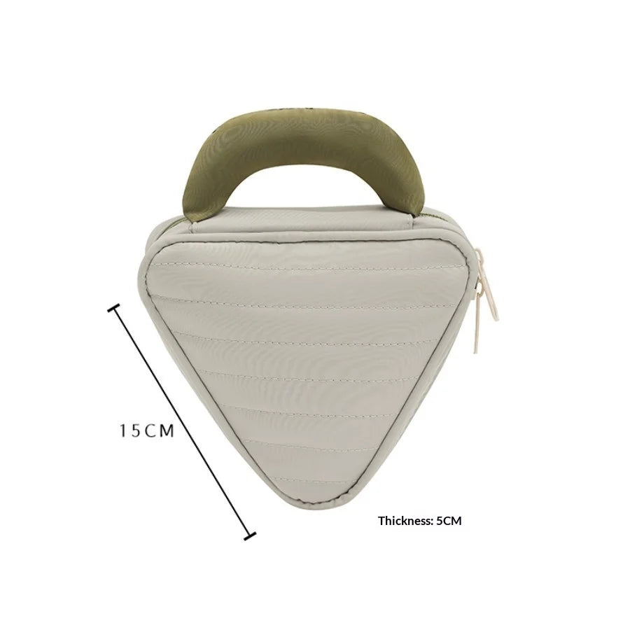 2026 New Beauty Storage Cases Simple Contrast Color Square Triangle Makeup Case Storage Bag Travel Toiletry Bag Cosmetic Bag Peaceful Pleasures Health and Wellness Gray