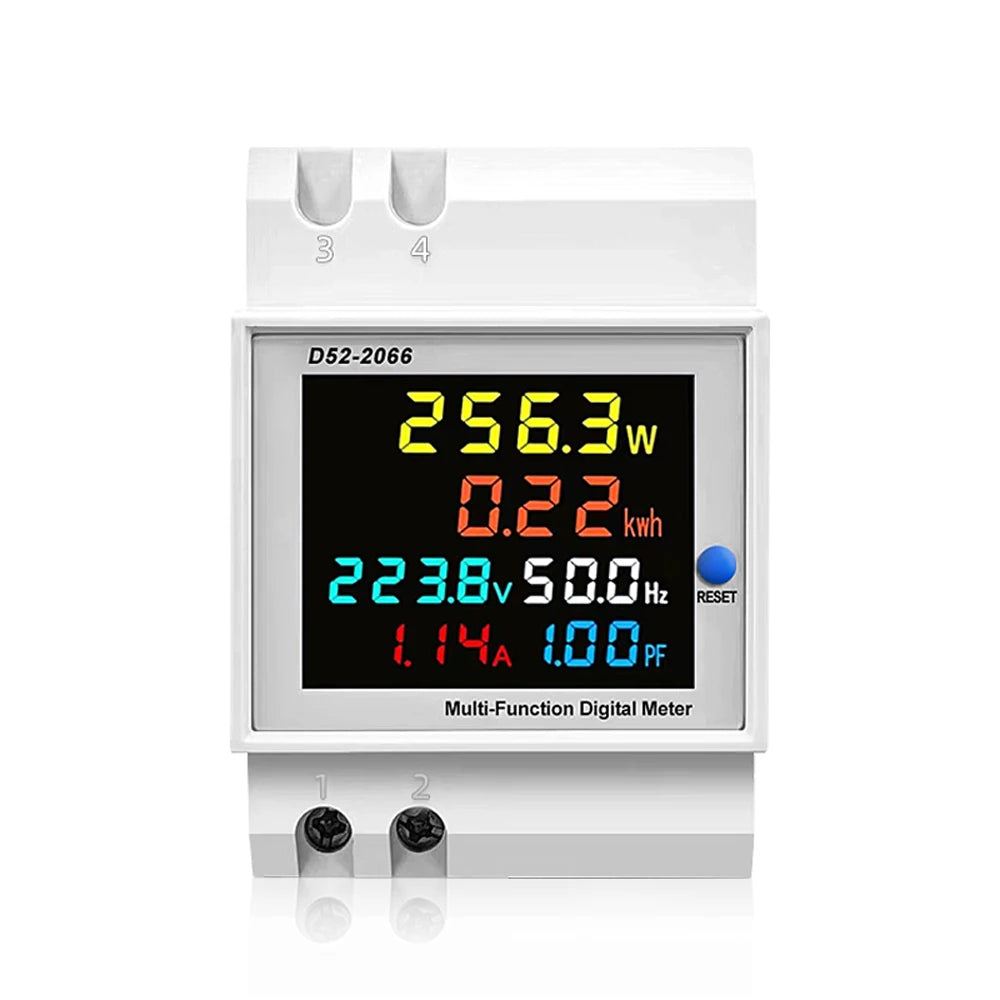 Single-phase Electricity Meter Household Intelligent Electric Meter Guide Rail Installation AC Voltage Current Power Frequency Peaceful Pleasures Health and Wellness