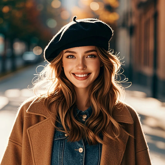 1pc Retro Knitted Beret Autumn And Winter Women's Fashion Painter Hat - Soft & Lightweight For Daily Use, Travel, Photography Peaceful Pleasures Health and Wellness