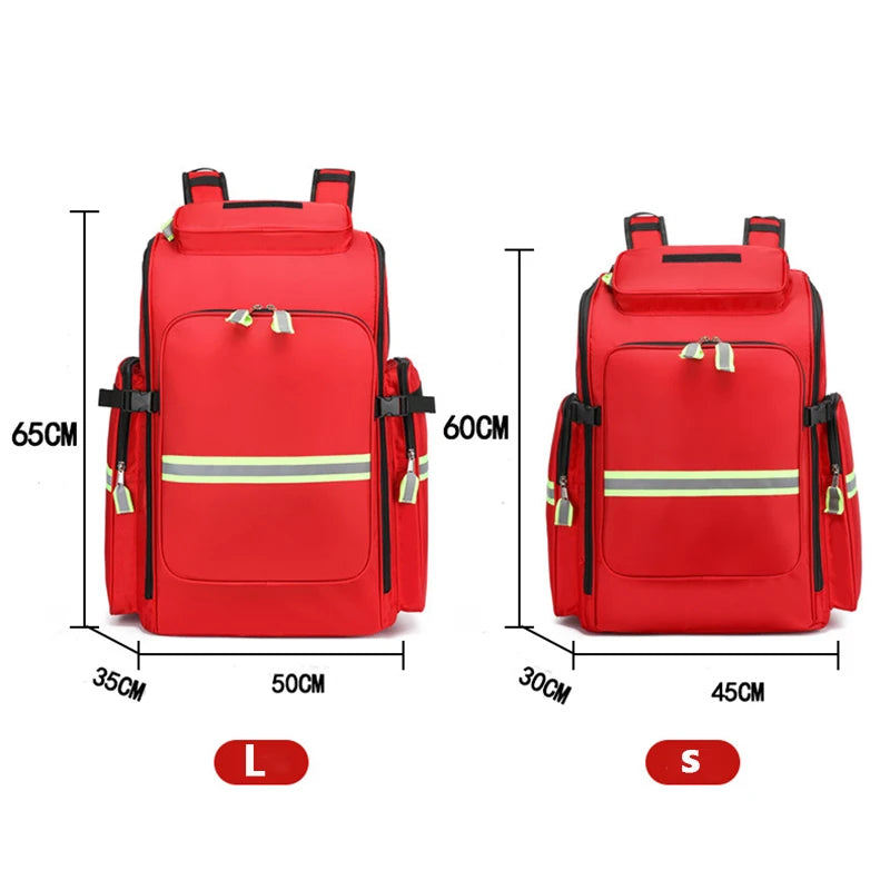 Empty Emergency First Aid Kit Backpack First Responder Trauma Bag Medical Supplies Case for Disaster Relief Field Trips Camping Peaceful Pleasures Health and Wellness