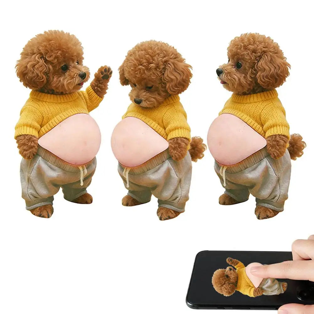 Shiba Inu 3D Silicone Stress Relief Stickers – Cute Dog Decor 3-Pack