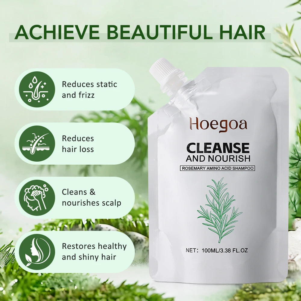 Rosemary Amino Acid Shampoo 3.38oz Travel Gentle Daily Hair Cleanser for Scalp Soothing Nourishing Repairs Dry Damaged Hair Wash Peaceful Pleasures Health and Wellness