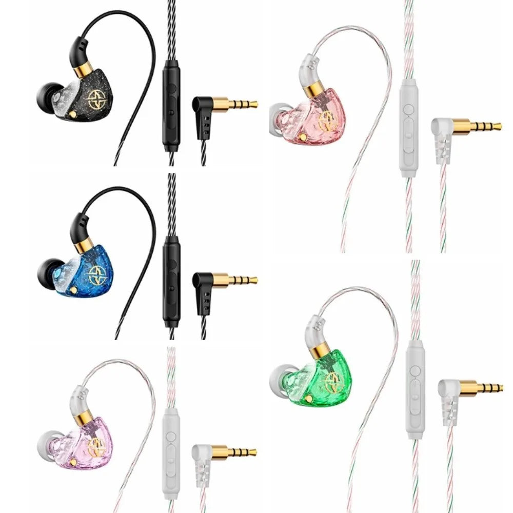 3.5mm Wired Earphone in-Ear with Mic Wired Headset Elbow Deep Bass Earpiece Headset Mobile Phone/Tablet/Computer Peaceful Pleasures Health and Wellness