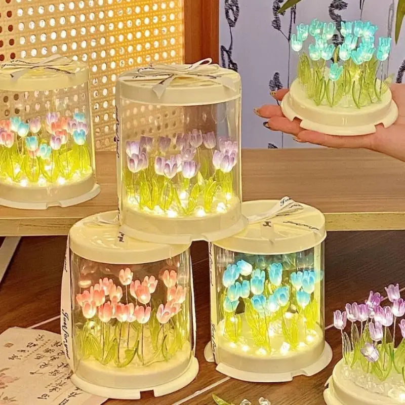 DIY Tulip Night Light Lamp – Handmade Craft Flower Decor Gift DIY Craft Night Light Peaceful Pleasures Health and Wellness