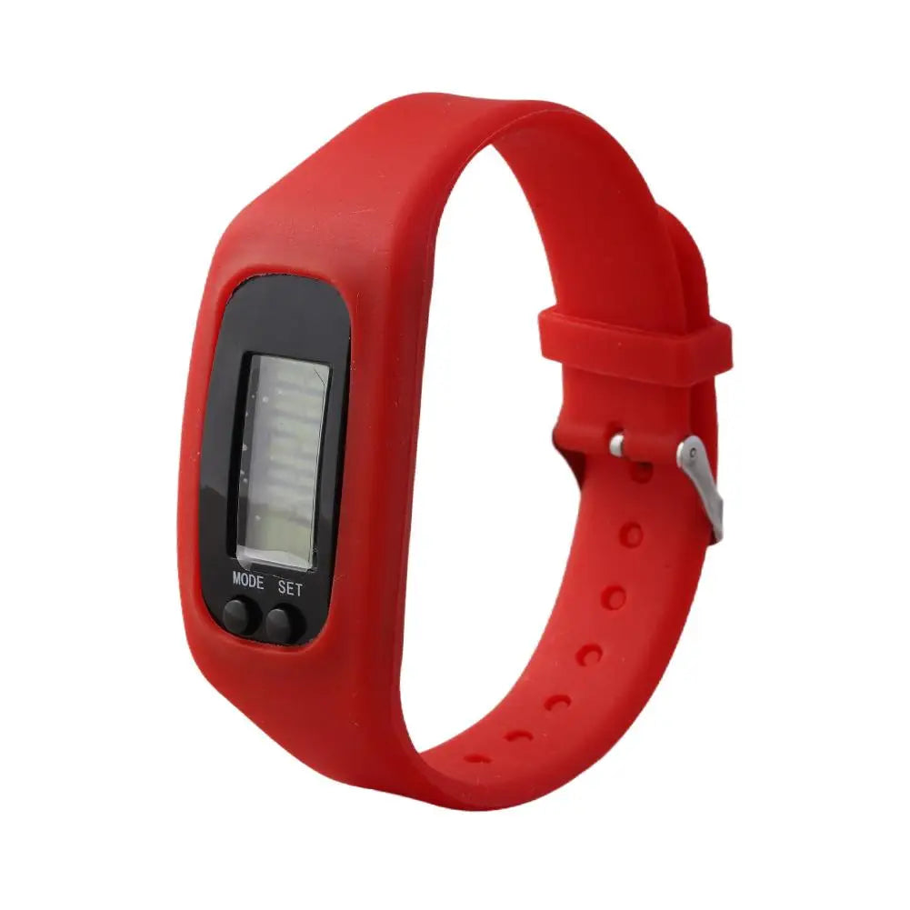 Silicone Pedometer Step Counter Watch – Digital LED Fitness Tracker Bracelet Peaceful Pleasures Health and Wellness F