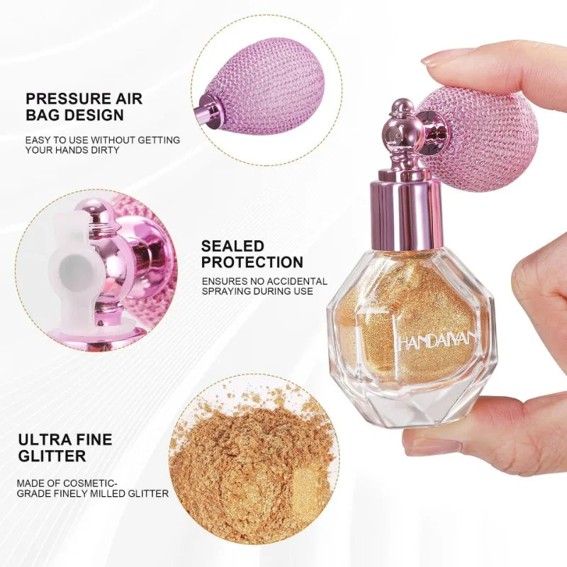 Diamond Highlighter Powder Spray | Glitter Face & Body Illuminator
