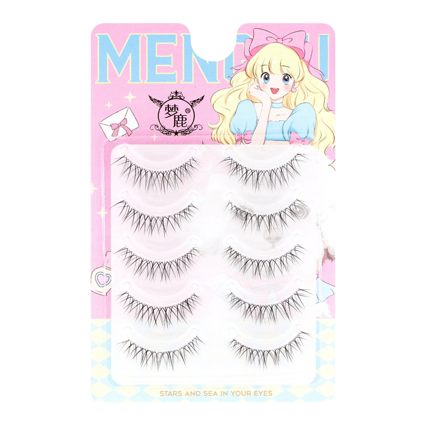 5 Pairs Wispy False Eyelashes | Korean Doll Eye Natural Lashes