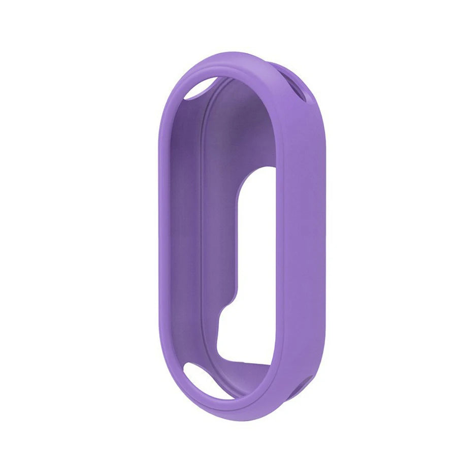 Silicone Case for Xiaomi Mi Band 8/9/10 NFC Shockproof Cover Peaceful Pleasures Health and Wellness purple color For Mi Band 8 9 10