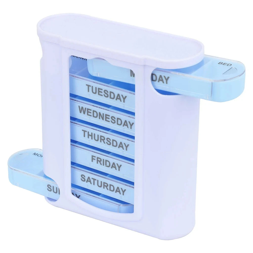 7-Day Weekly Pill Organizer – Portable Medicine Tablet Case