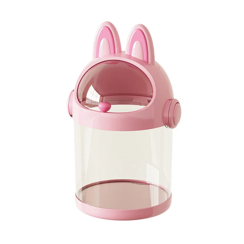 Adorable Transparent Cartoon Storage Container with Lid Dustproof Toy Organizer Bin for Kids Desk Collectible Figures Peaceful Pleasures Health and Wellness