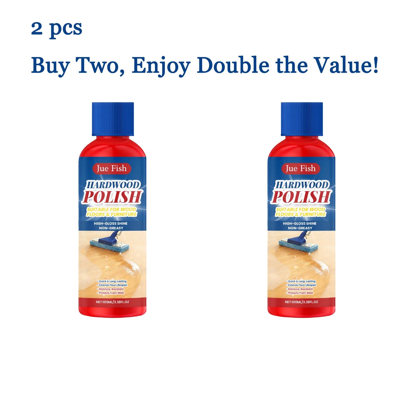 Jue-Fish 100ml Hardwood Floor Cleaner – Restores Gloss & Removes Stains