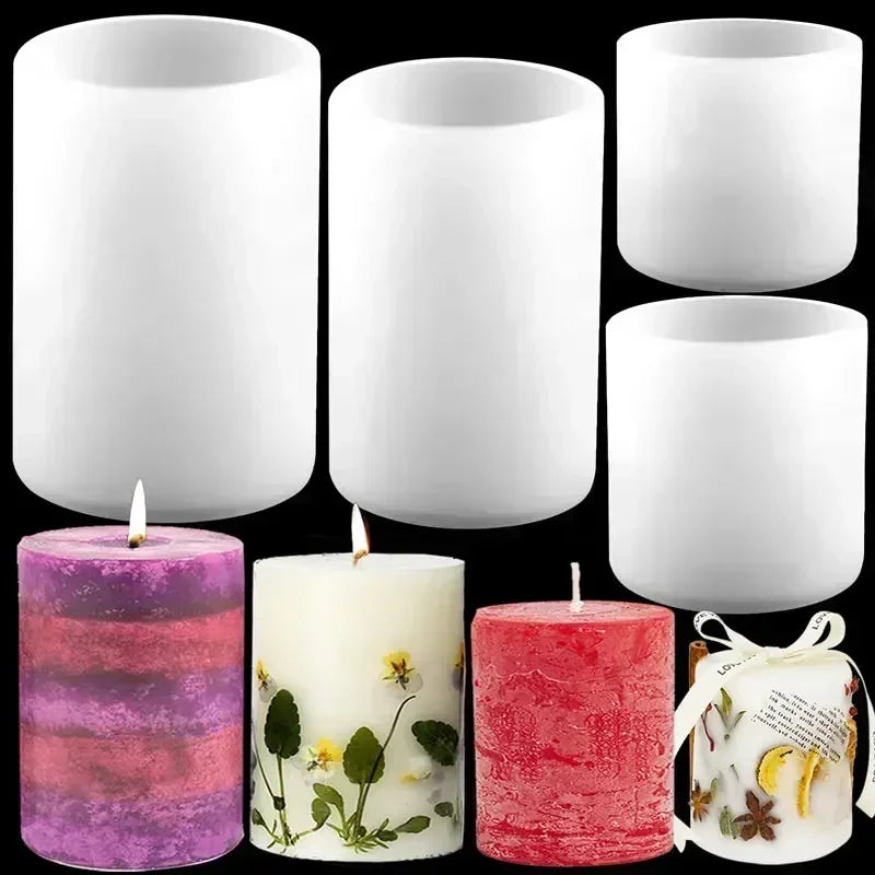 Silicone Candle Molds for DIY Wax, Resin, Soap & Clay Crafts