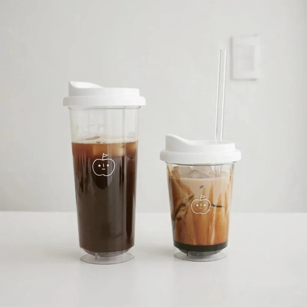 Kawaii Transparent Water Bottle 355ml/473ml – BPA Free Leak-Proof