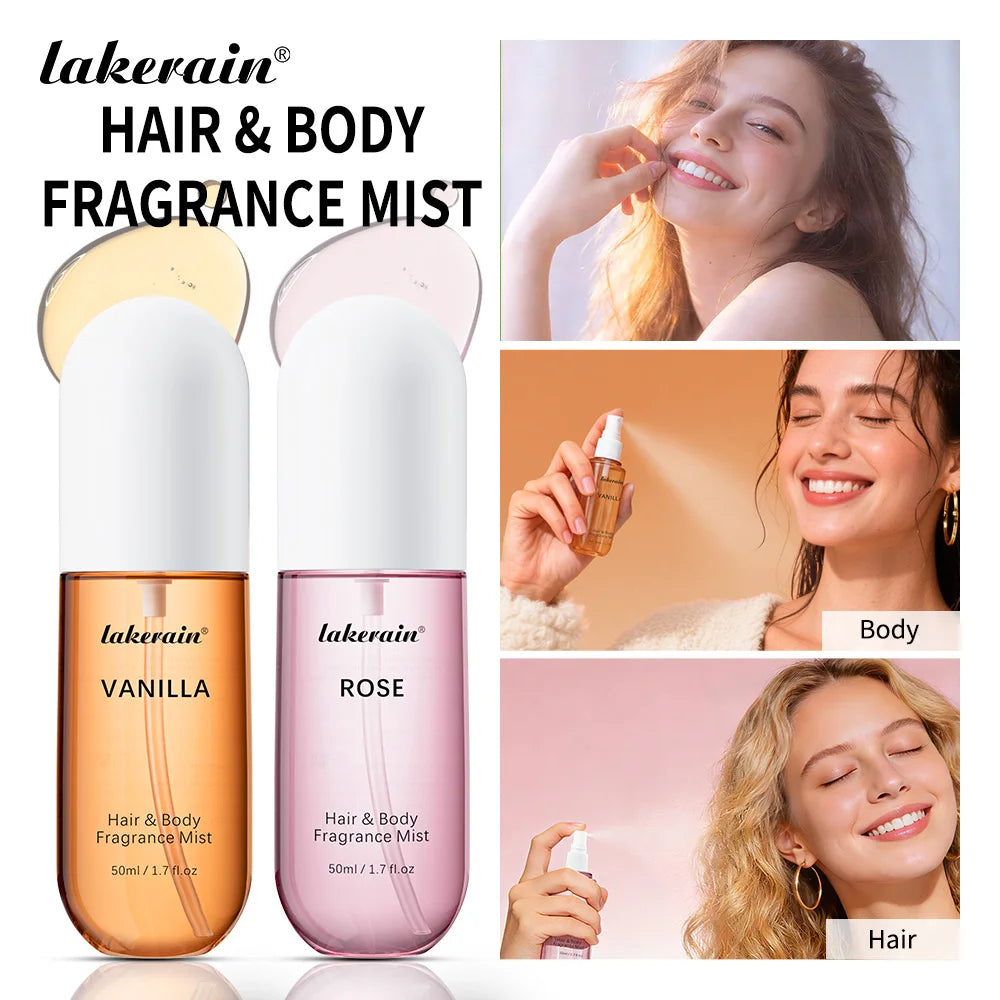 Vanilla Rose Hair & Body Fragrance Mist – 2 Pcs Travel Size