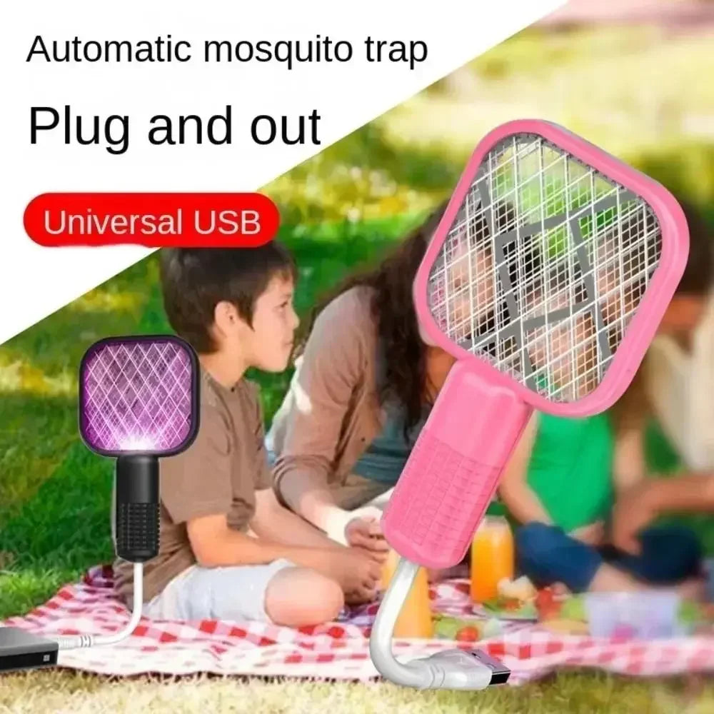 Rechargeable Electric Bug Zapper Racket | UV Mosquito Swatter