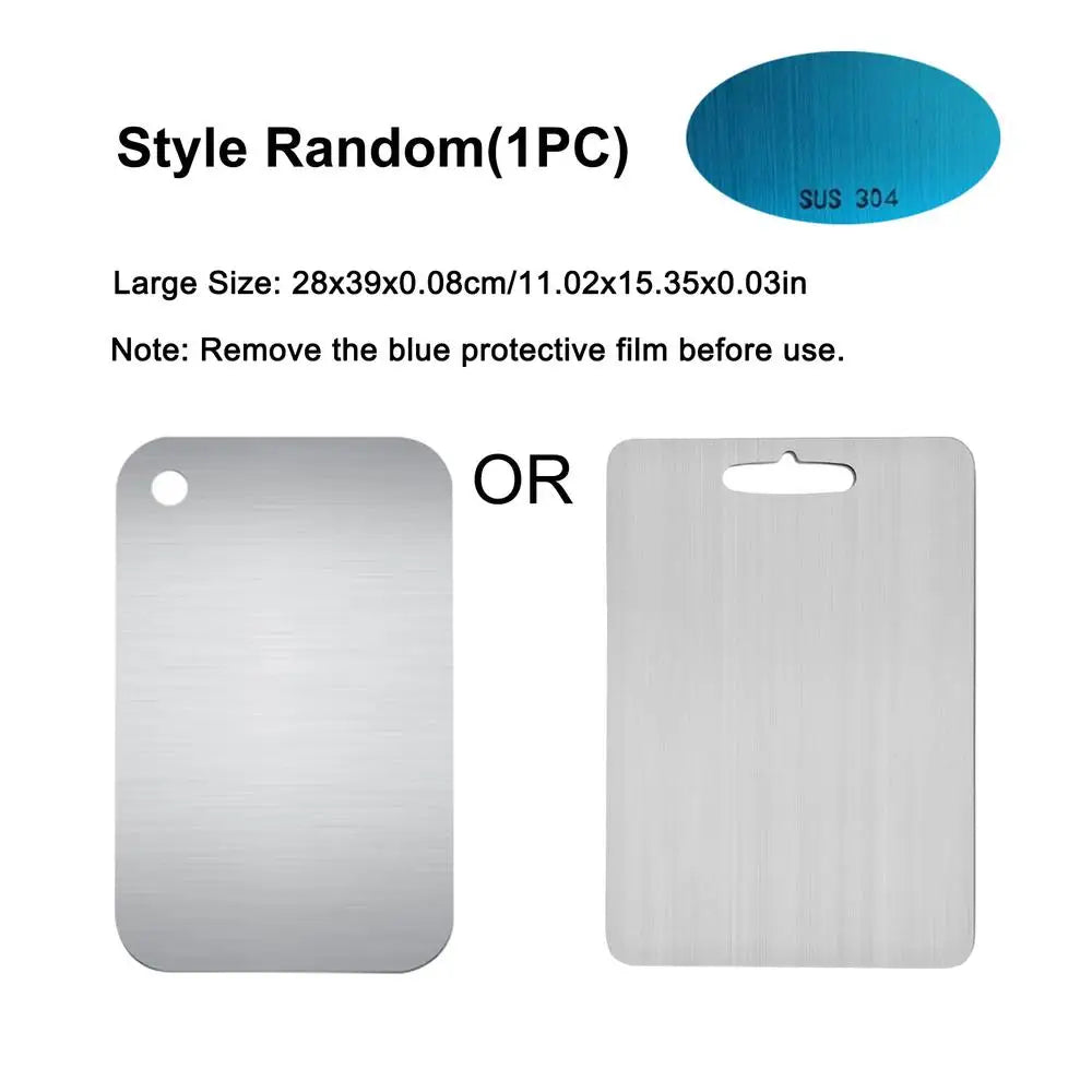Double-Sided Stainless Steel Cutting Board | Food-Grade Mat