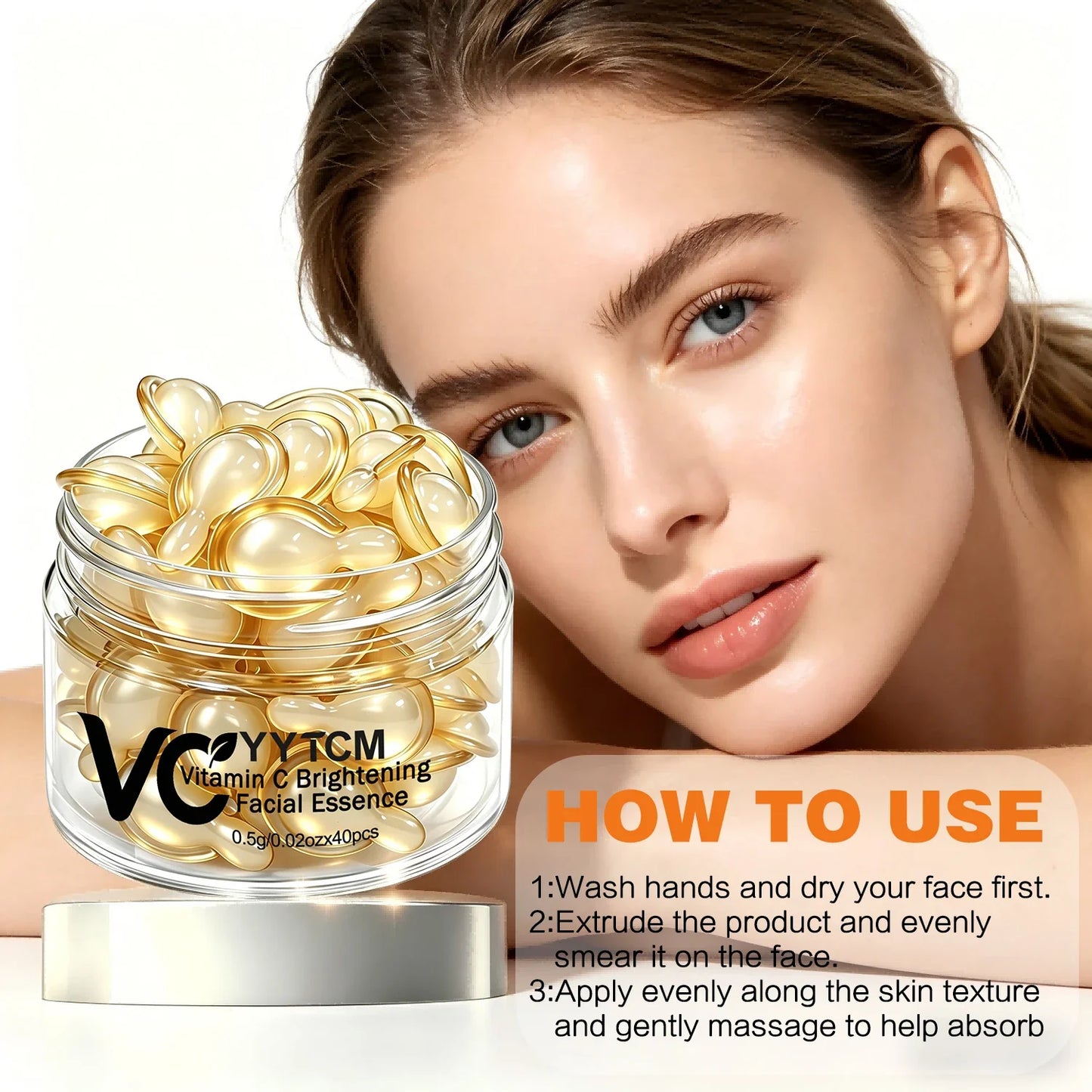 Vitamin C Face Serum Capsules – Retinol, Hyaluronic Acid & Vitamin E