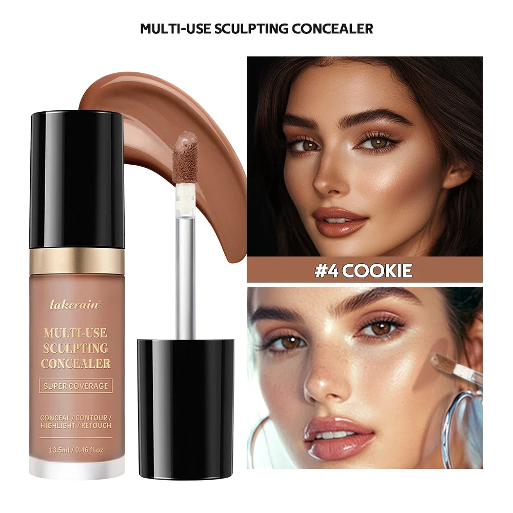 Lakerain 5-Color Waterproof Full-Coverage Liquid Concealer